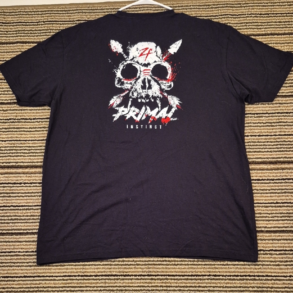 ZERO FOXTROT Black Cotton Polyester Primal Instinct XXL Mens Military T Shirt